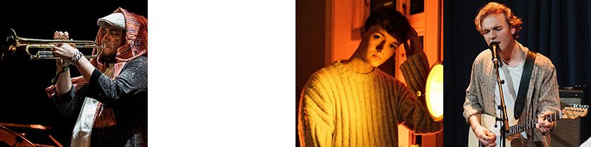 Kollasj med unge talenter